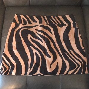 NWOT Zebra Print Skirt